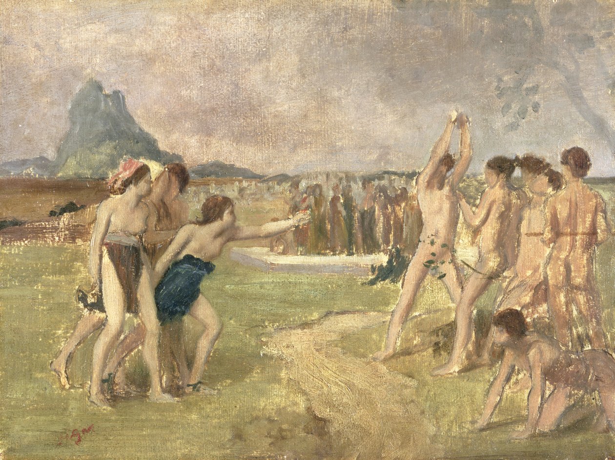 Studio per I Giovani Spartani che si Esercitano, c.1860-61 da Edgar Degas