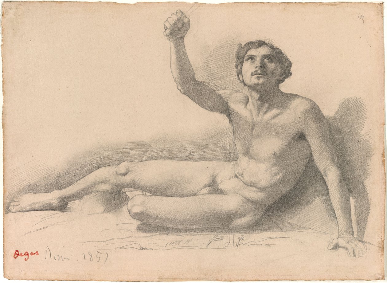 Studio di un nudo maschile da Edgar Degas