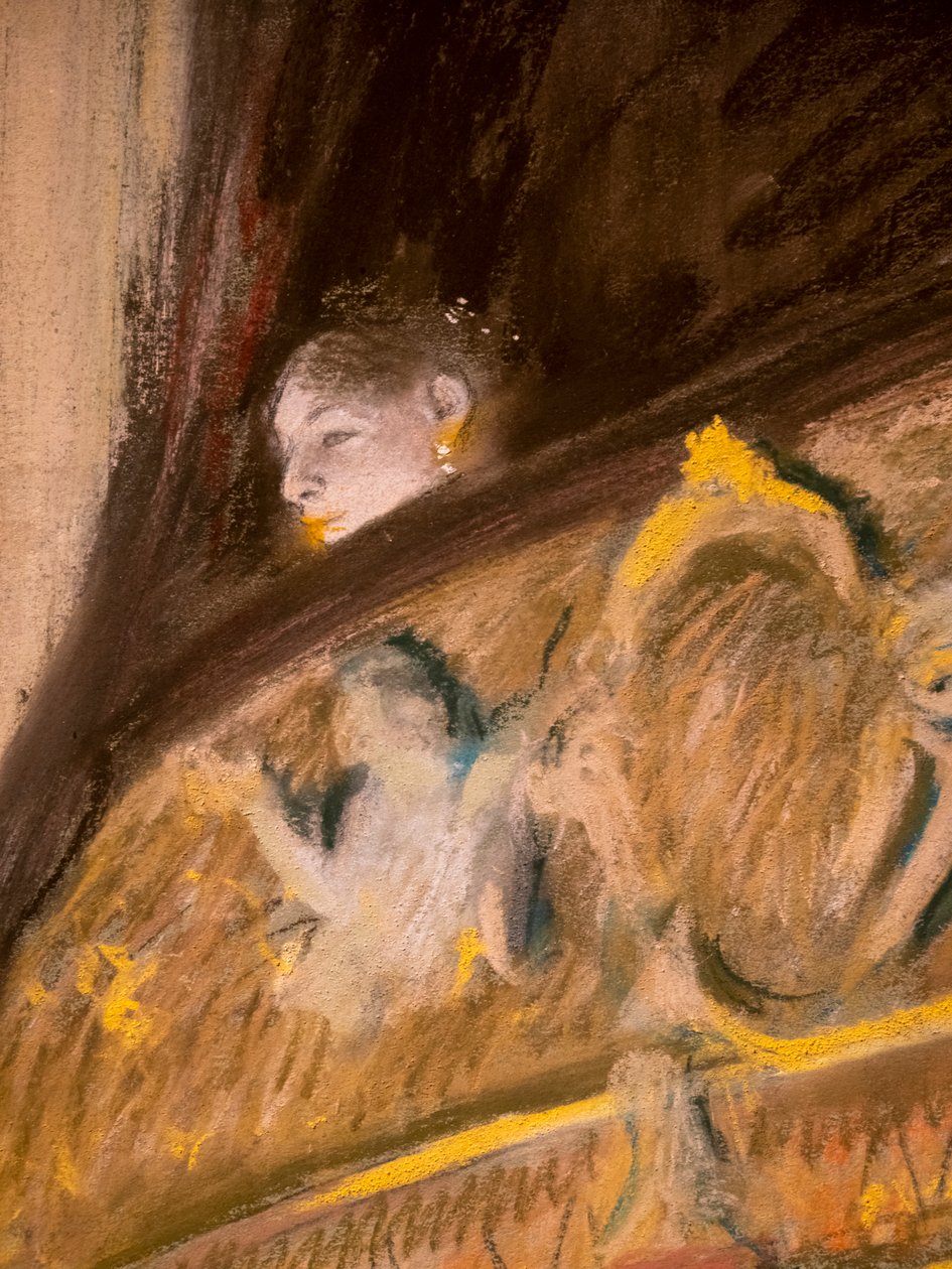 Studio di un palco al teatro (dettaglio) da Edgar Degas