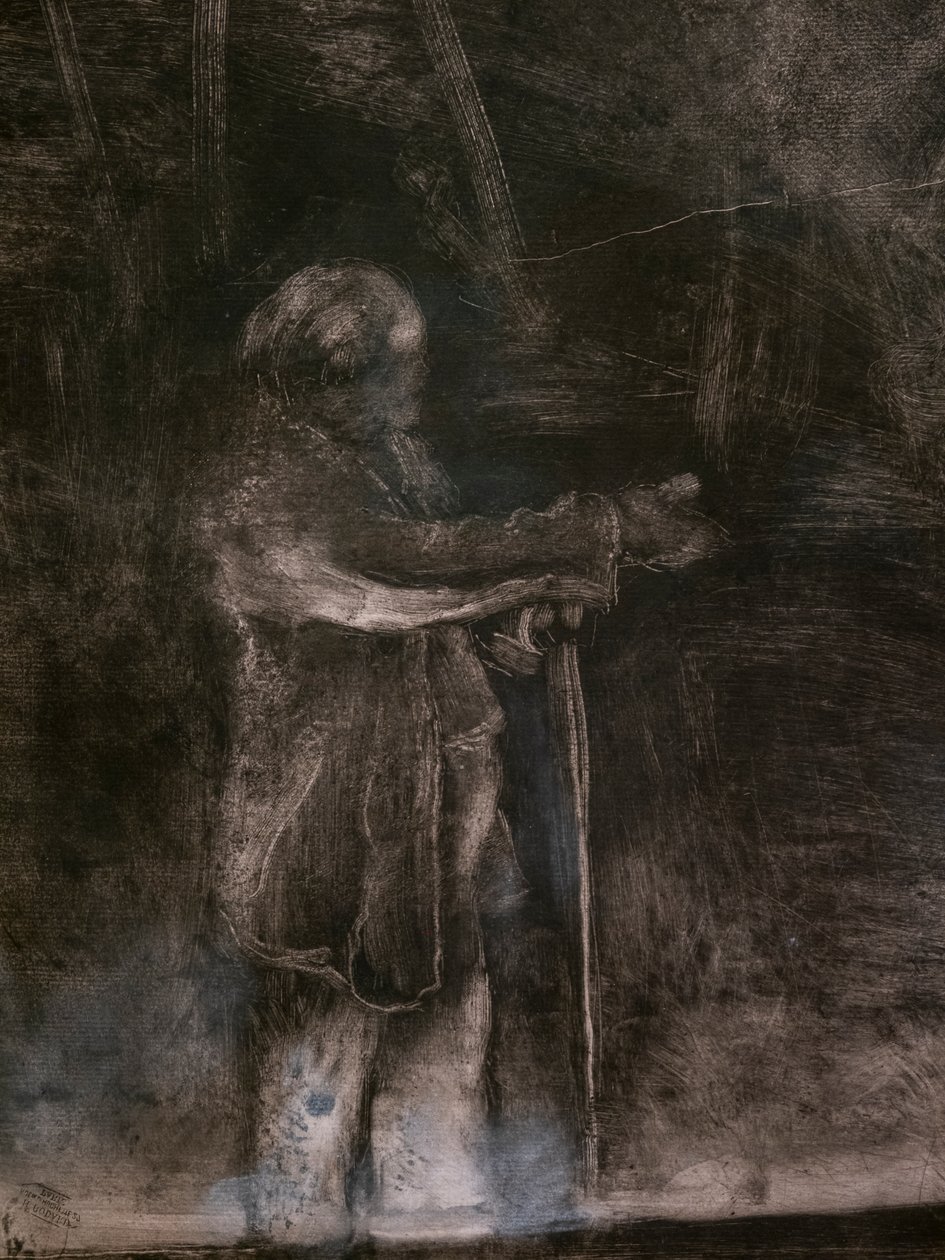 Il maestro di balletto (dettaglio) (eseguito in collaborazione con Ludovic Lepic) da Edgar Degas