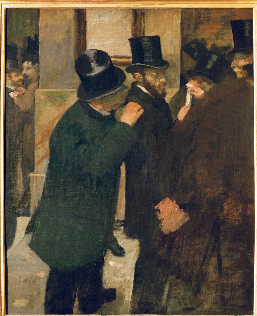 La Borsa di Parigi (olio su tela) da Edgar Degas