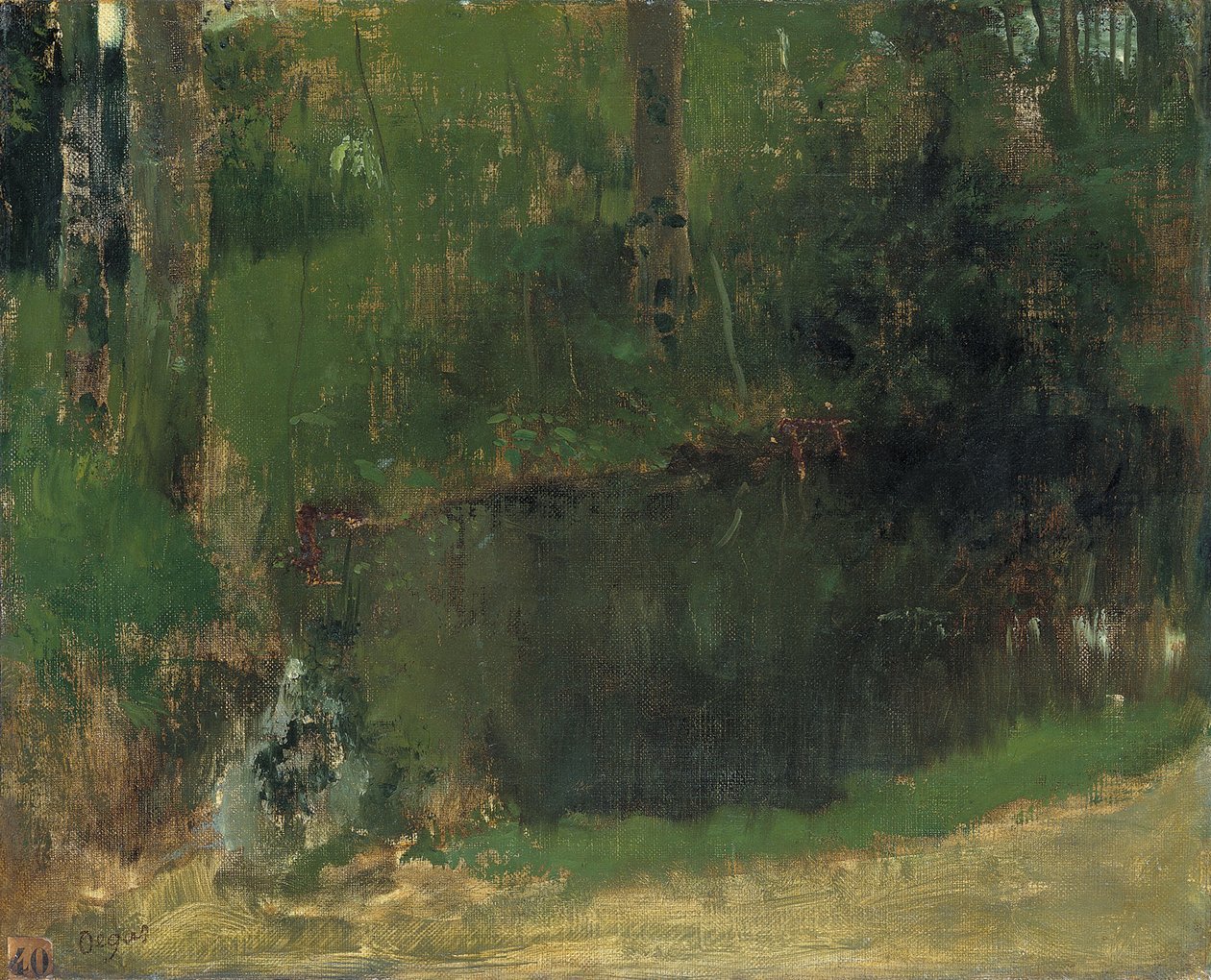 Lo stagno nella foresta, ca 1868 da Edgar Degas