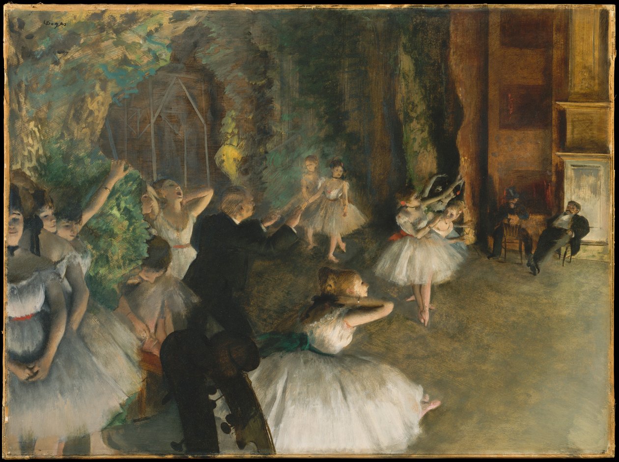 Le prove del balletto sul palcoscenico da Edgar Degas