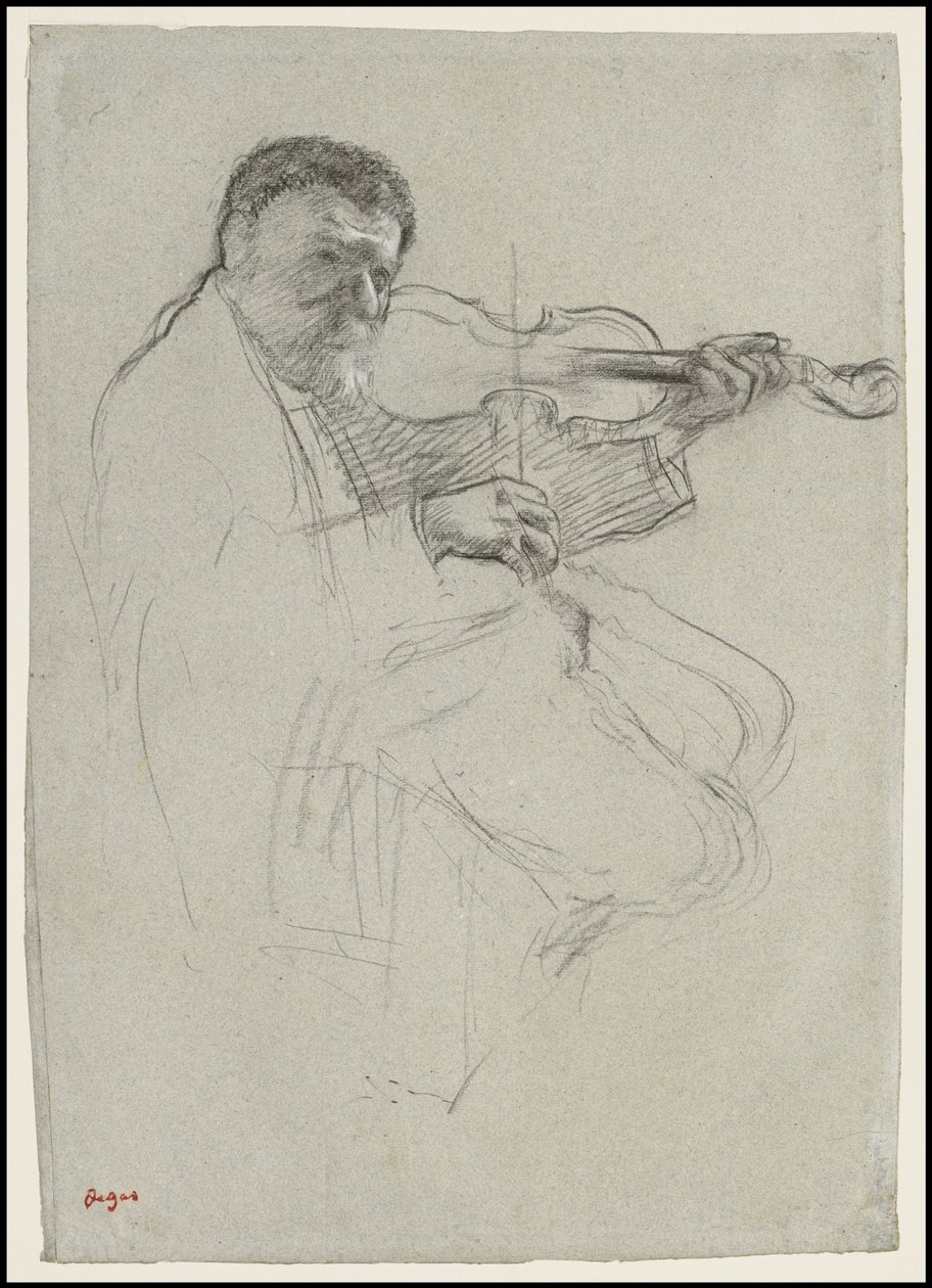 Il violinista, studio per "La prova" da Edgar Degas