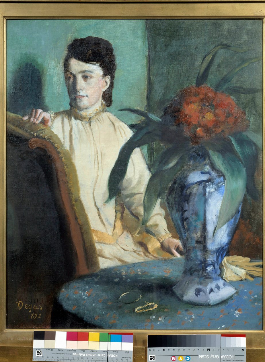 La donna ha la Potiche Dipinto di Edgar Degas (1834-1917) da Edgar Degas