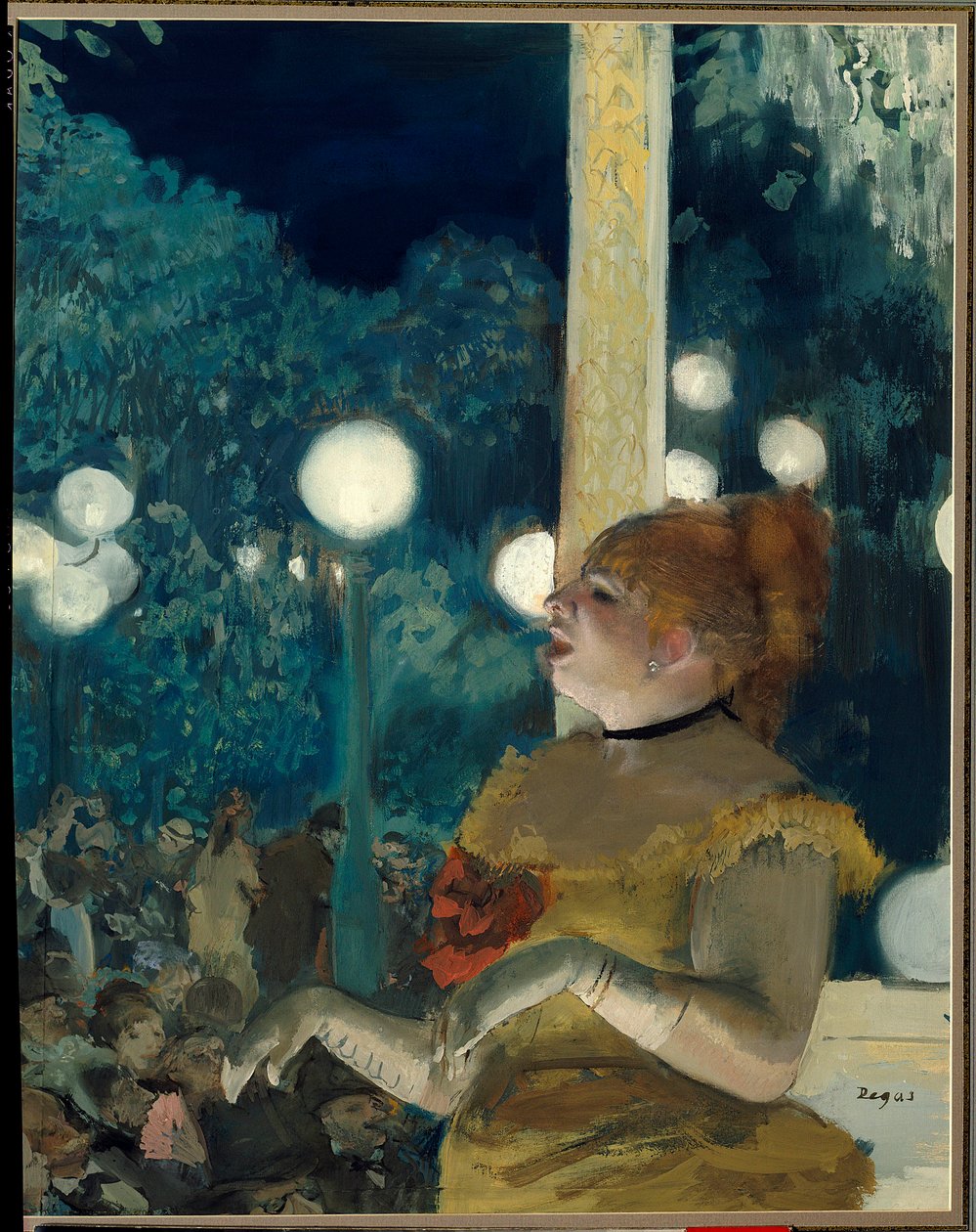 Il canto del cane (Emma Valladon detta Theresa (1837-1913) al caffè concerto) da Edgar Degas
