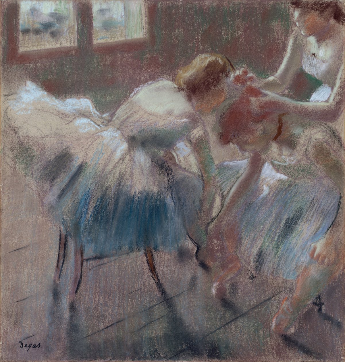 Tre ballerine che si preparano per la lezione da Edgar Degas