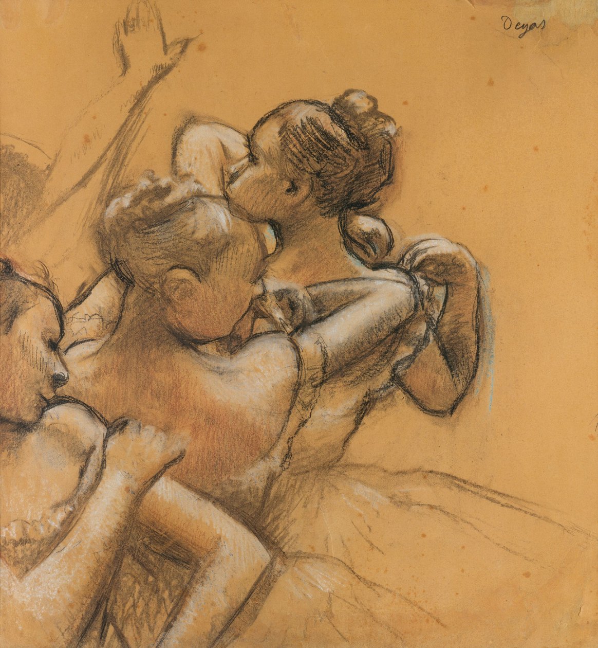 Tre danzatrici, 1895-99 circa (pastello e carboncino su carta) da Edgar Degas