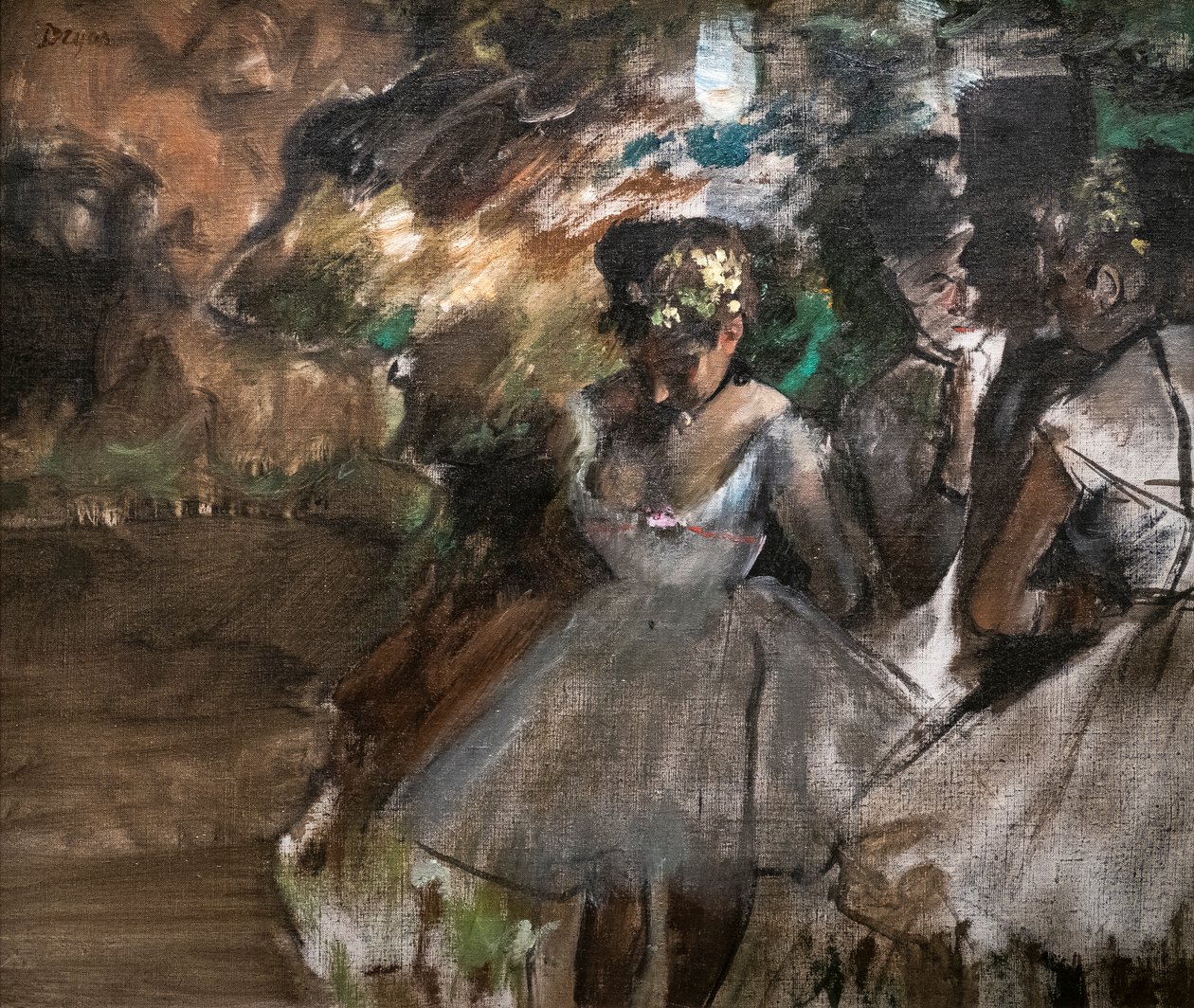 Tre ballerine dietro le quinte da Edgar Degas