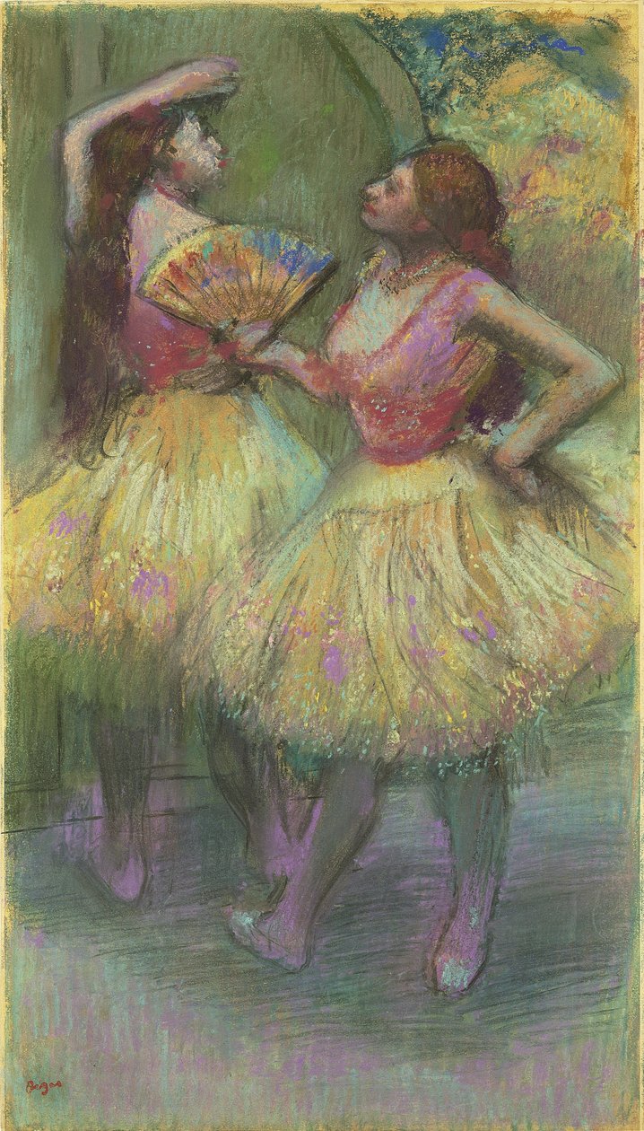 Due ballerine prima di entrare in scena da Edgar Degas