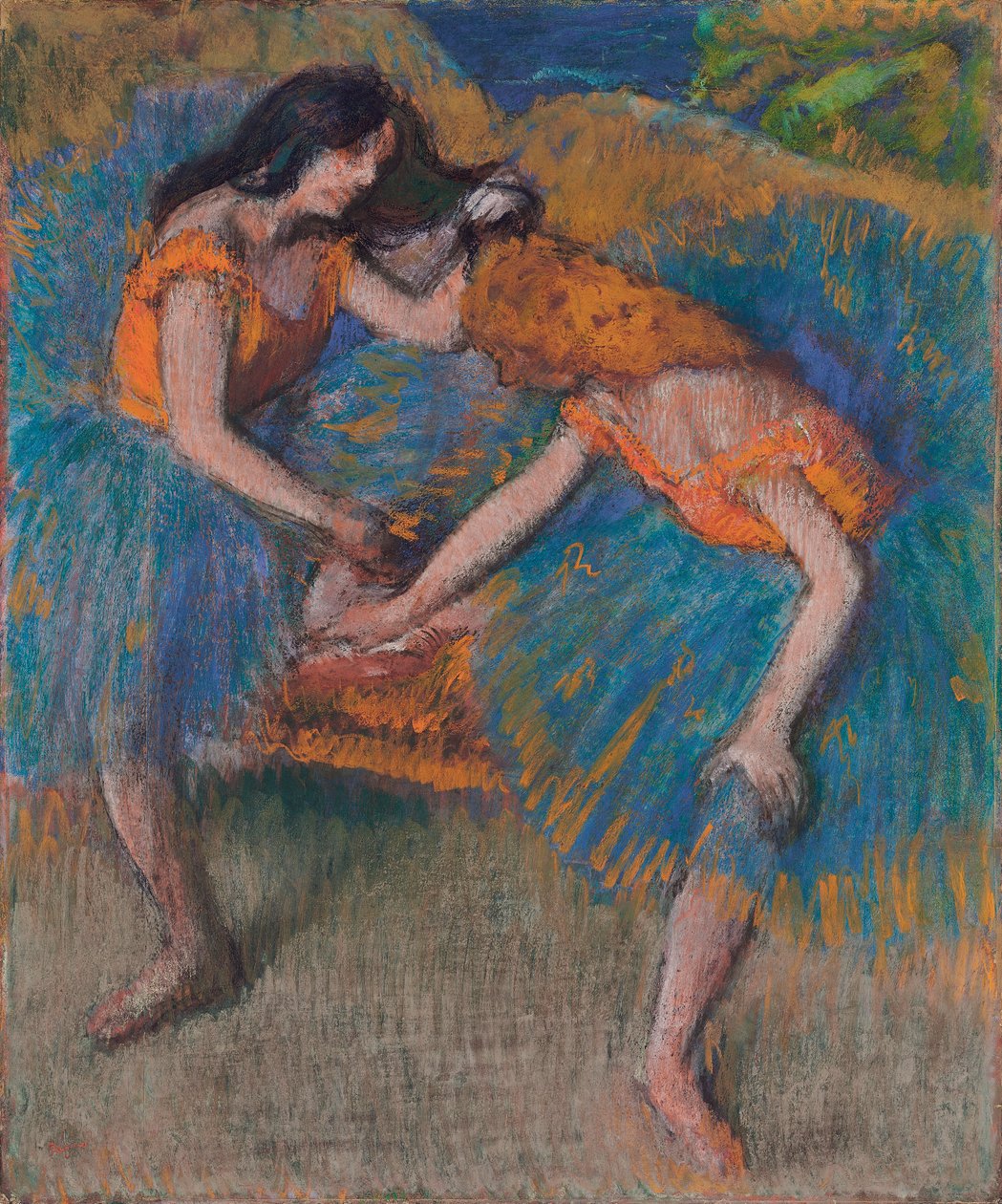 Due Ballerine con Corsetti Gialli, c.1902 da Edgar Degas
