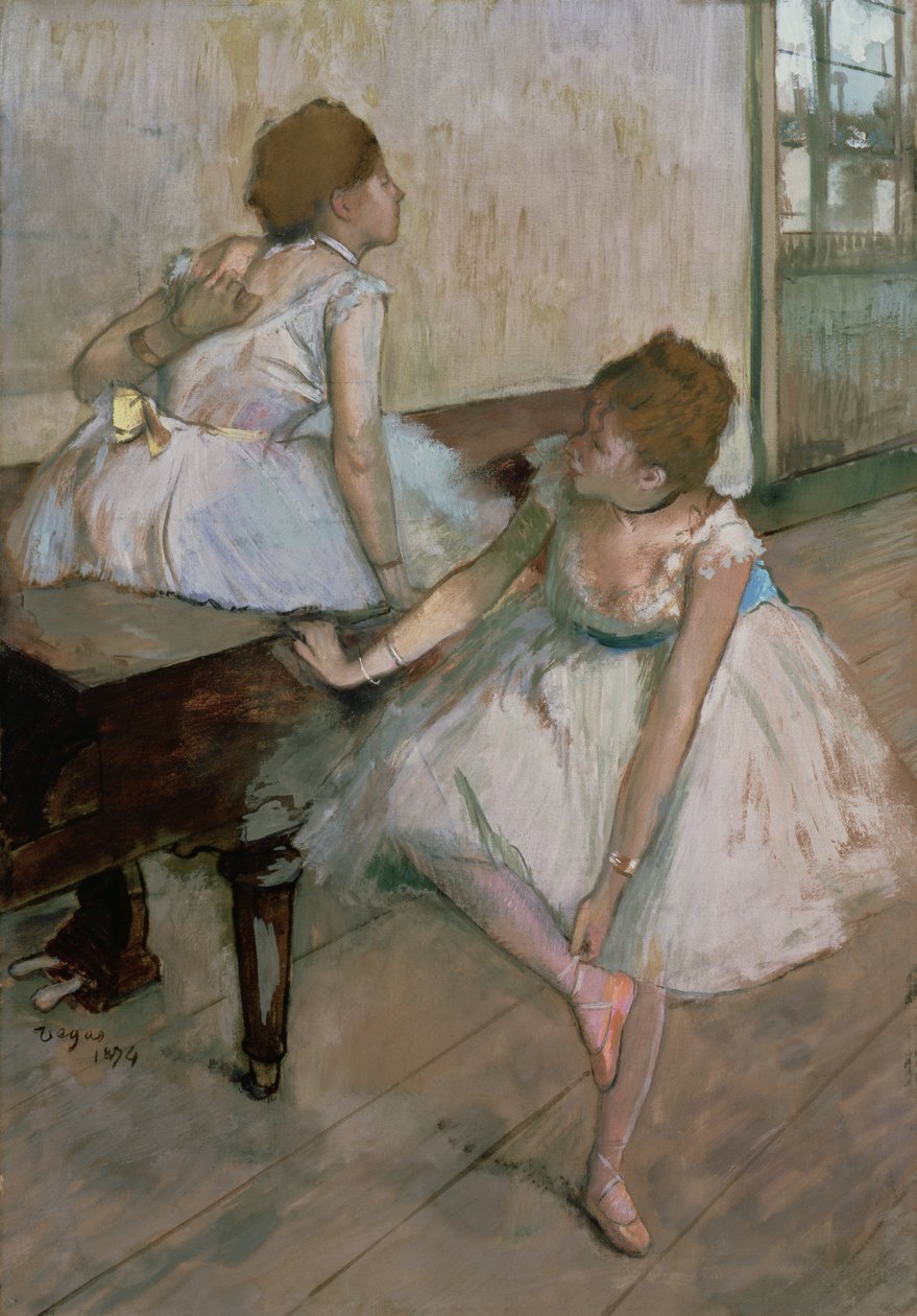 Due ballerine a riposo, 1874 da Edgar Degas