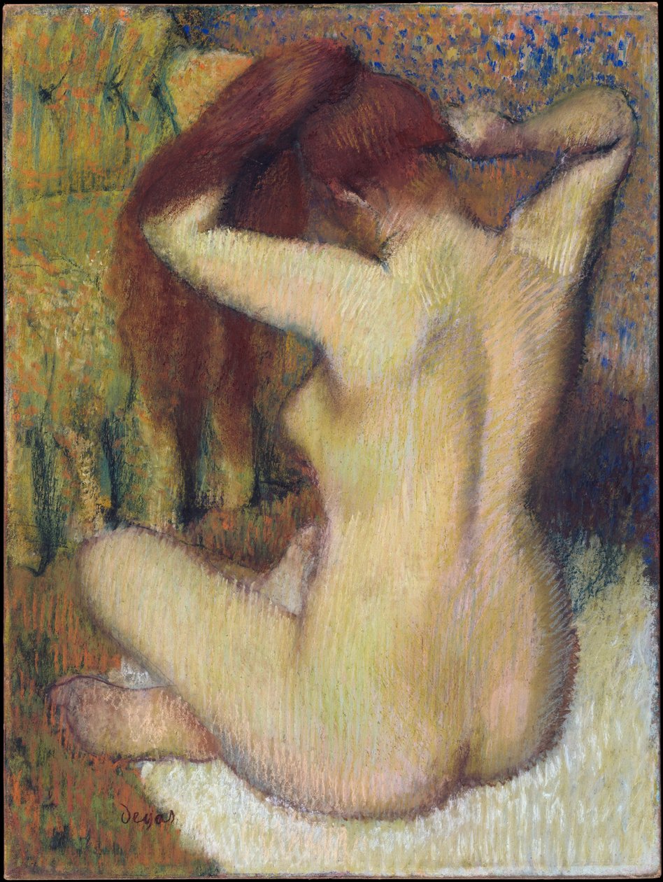 Donna che si pettina i capelli da Edgar Degas