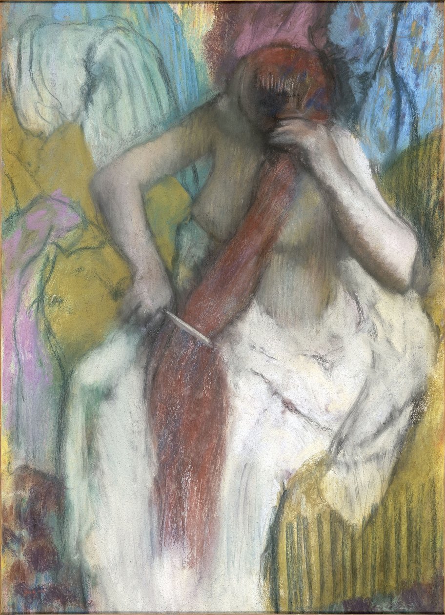 Donna che si pettina i capelli da Edgar Degas