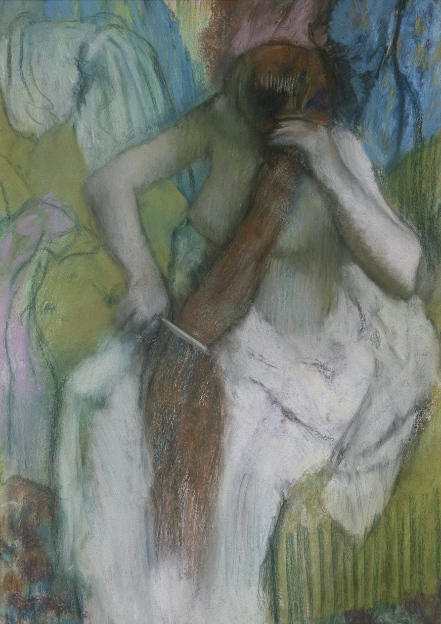 Donna che si pettina i capelli da Edgar Degas