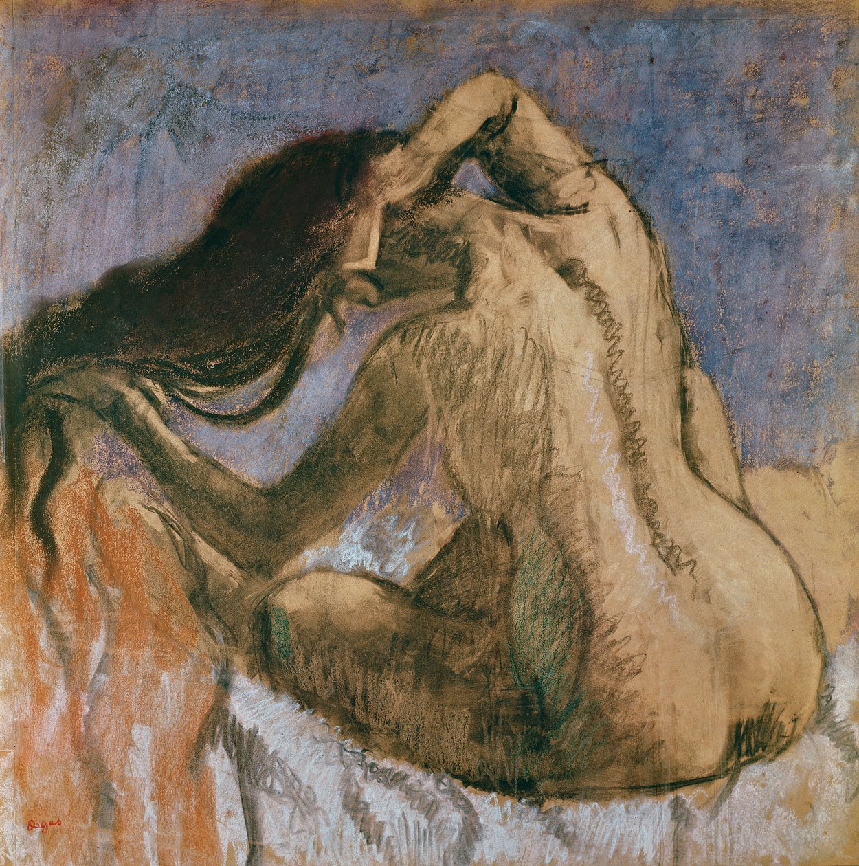 Donna che si pettina i capelli da Edgar Degas