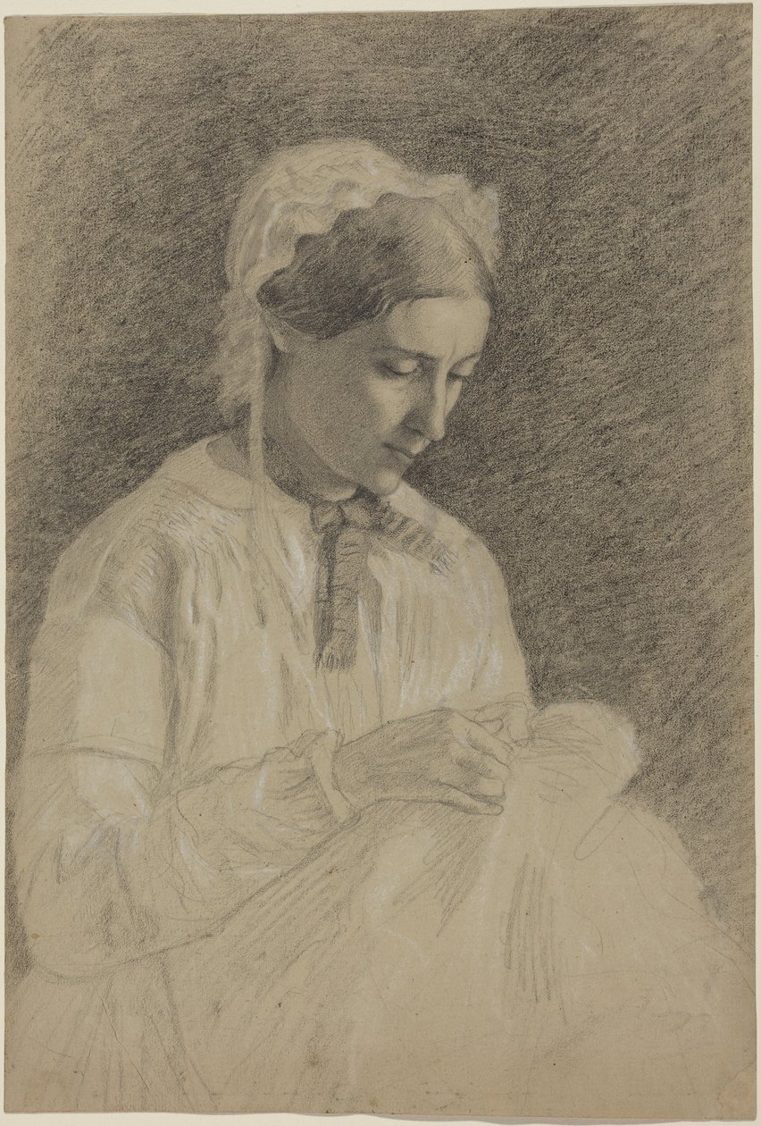 Donna che ricama da Edgar Degas