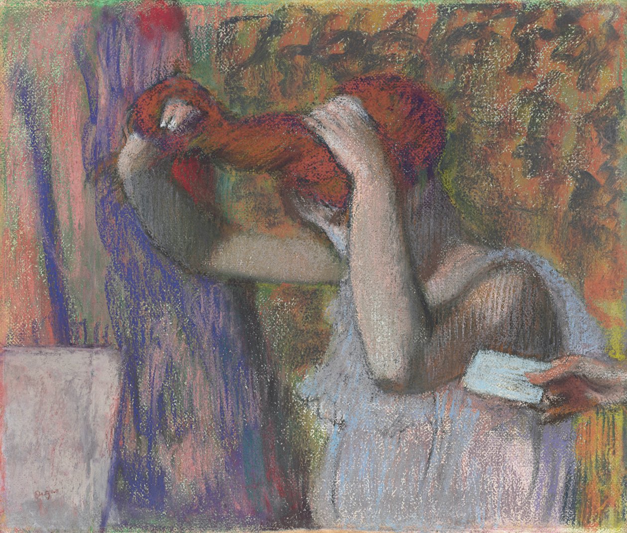Donna che si pettina, La lettera; Femme se coiffant, la lettre, c.1888-1892 da Edgar Degas
