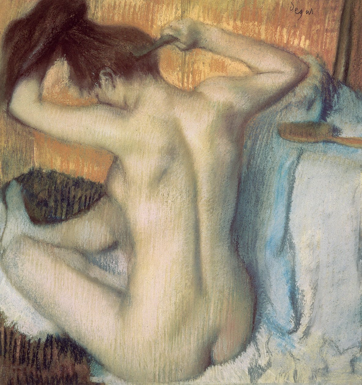 Donna che si pettina, c.1885 da Edgar Degas