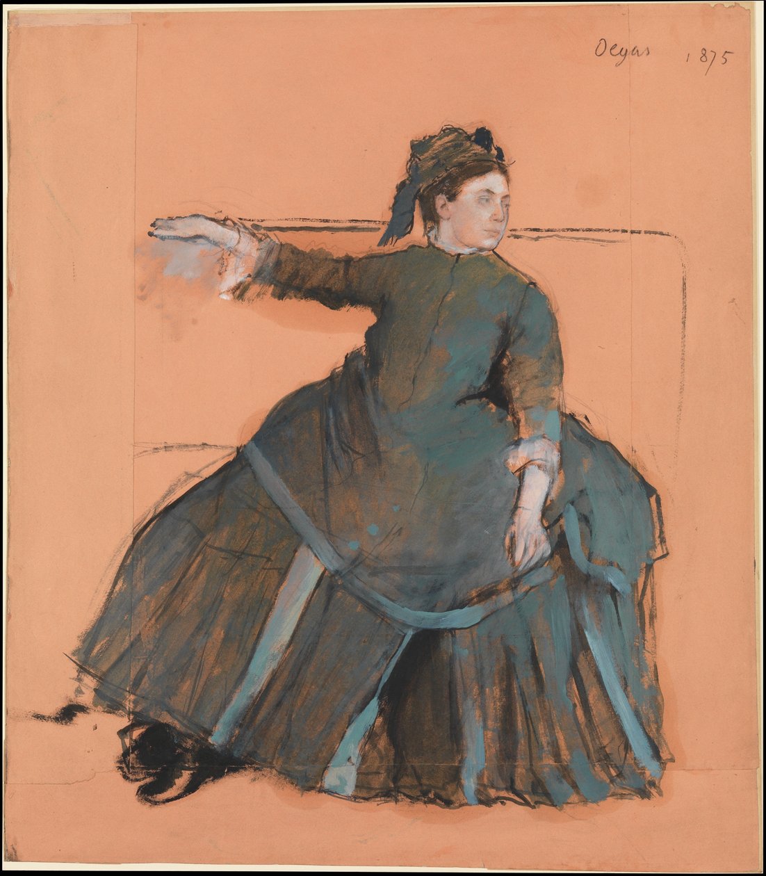 Frau auf einem Sofa da Edgar Degas