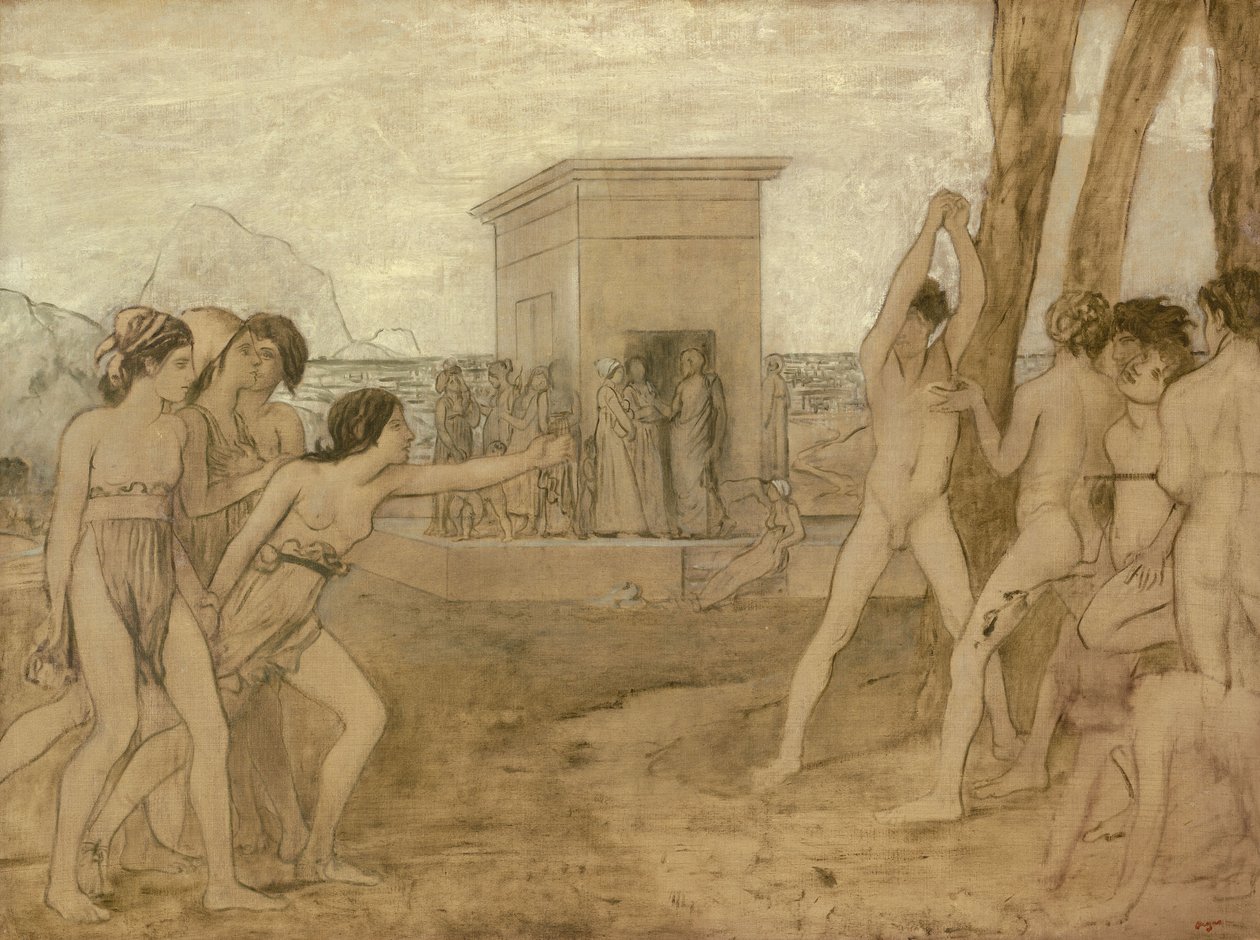 Le giovani spartane sfidano i ragazzi da Edgar Degas