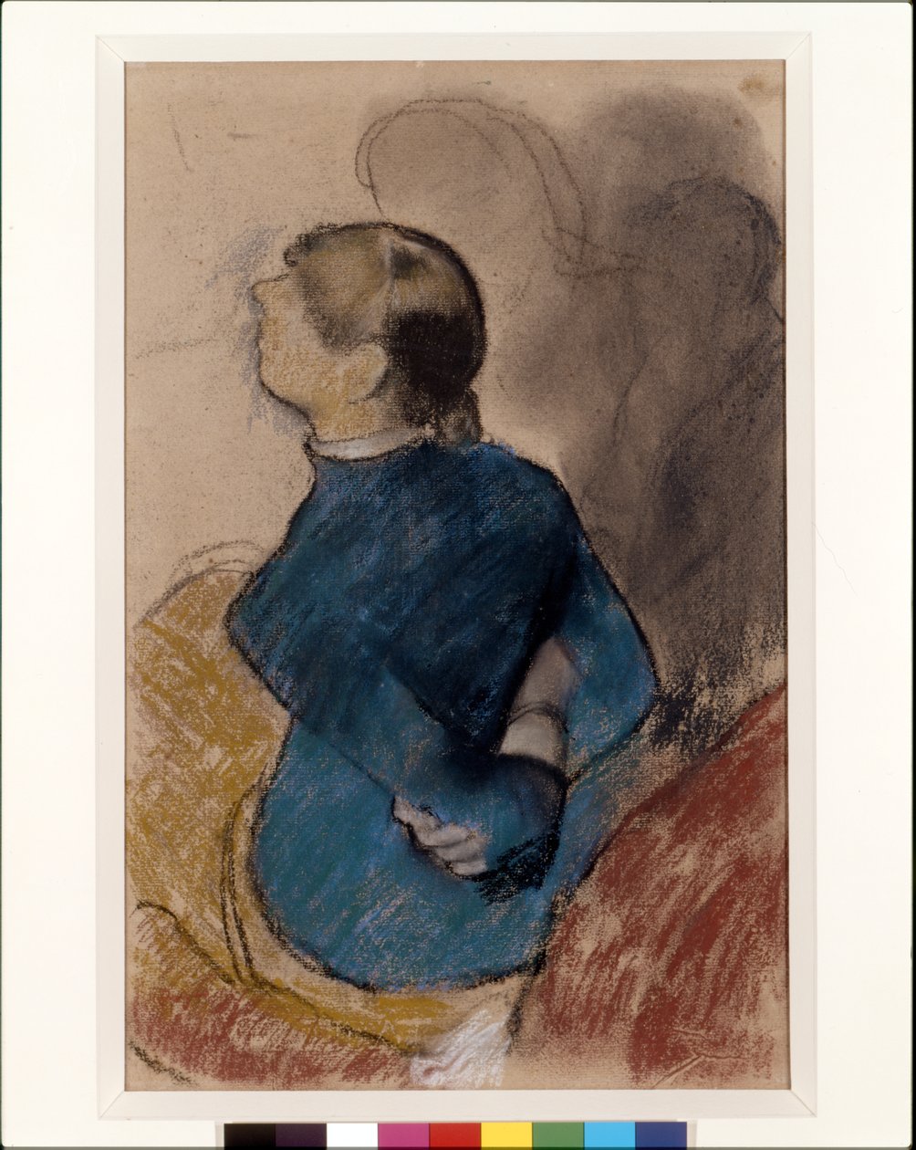Giovane donna in blu da Edgar Degas