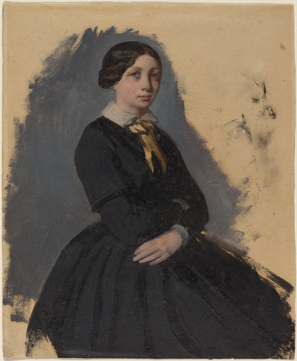 Giovane Donna in Nero, 1861-5 da Edgar Degas