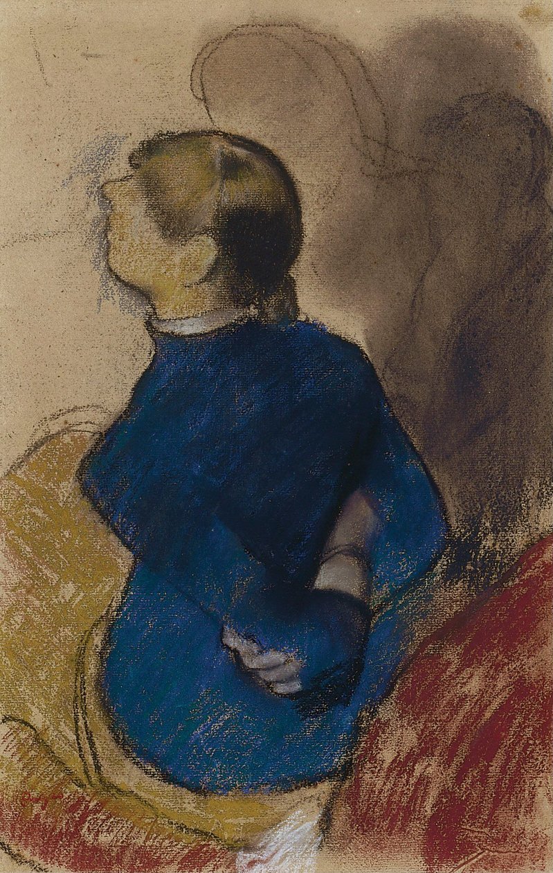 Giovane donna in blu da Edgar Degas