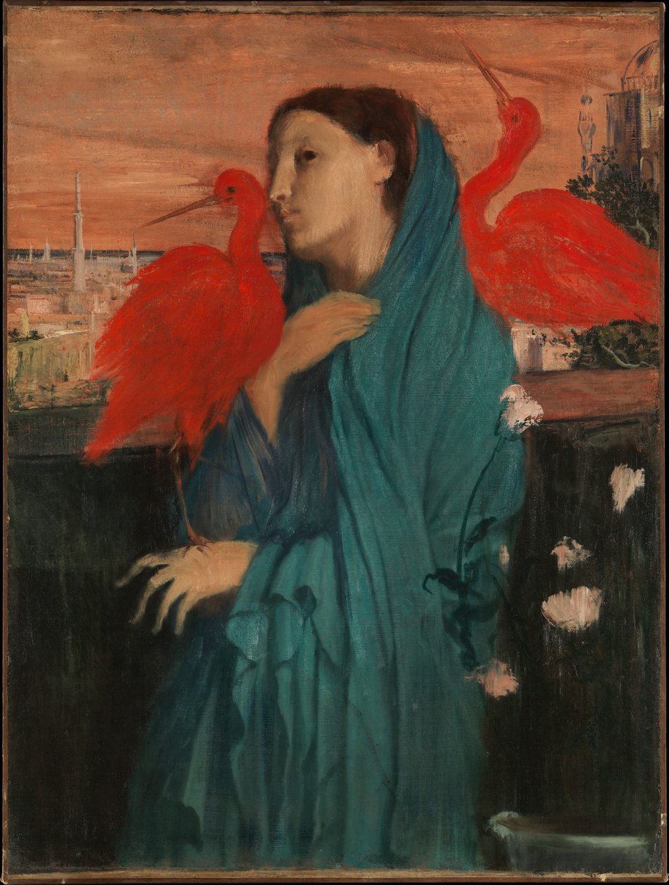 Giovane donna con un ibis da Edgar Degas