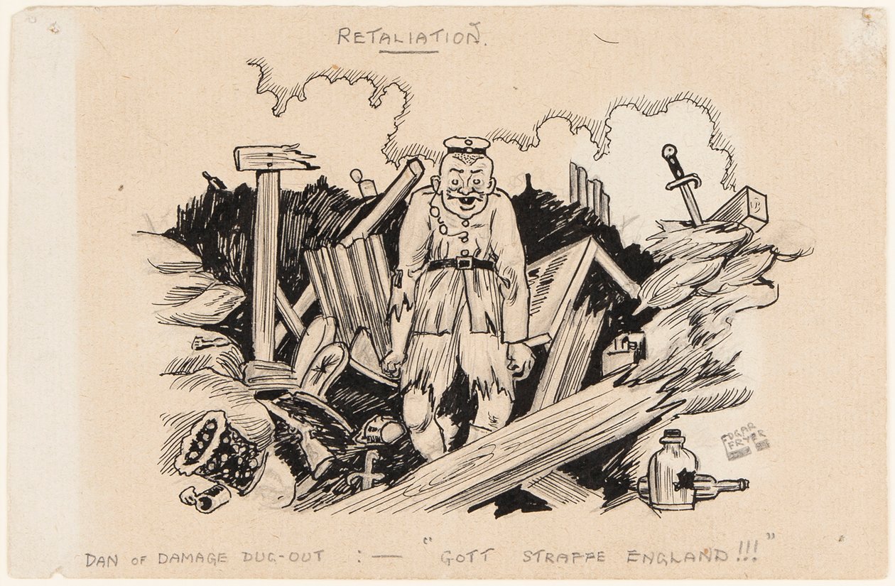 Ritorsione, Dan di Damage Dug-Out: Gott Strafe England!!!, 1917 da Edgar Fryer