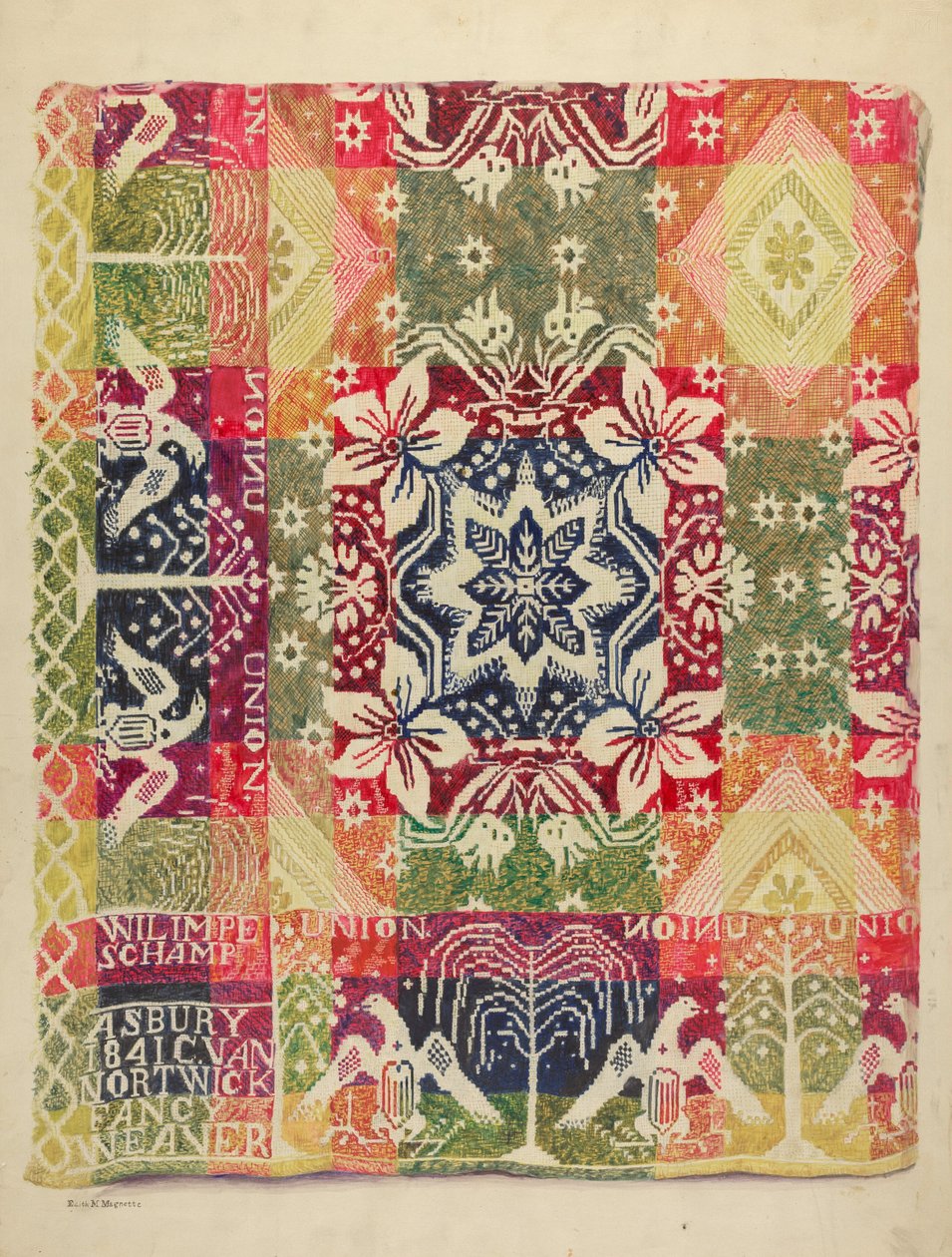 Coperta a doppia faccia da Edith Magnette