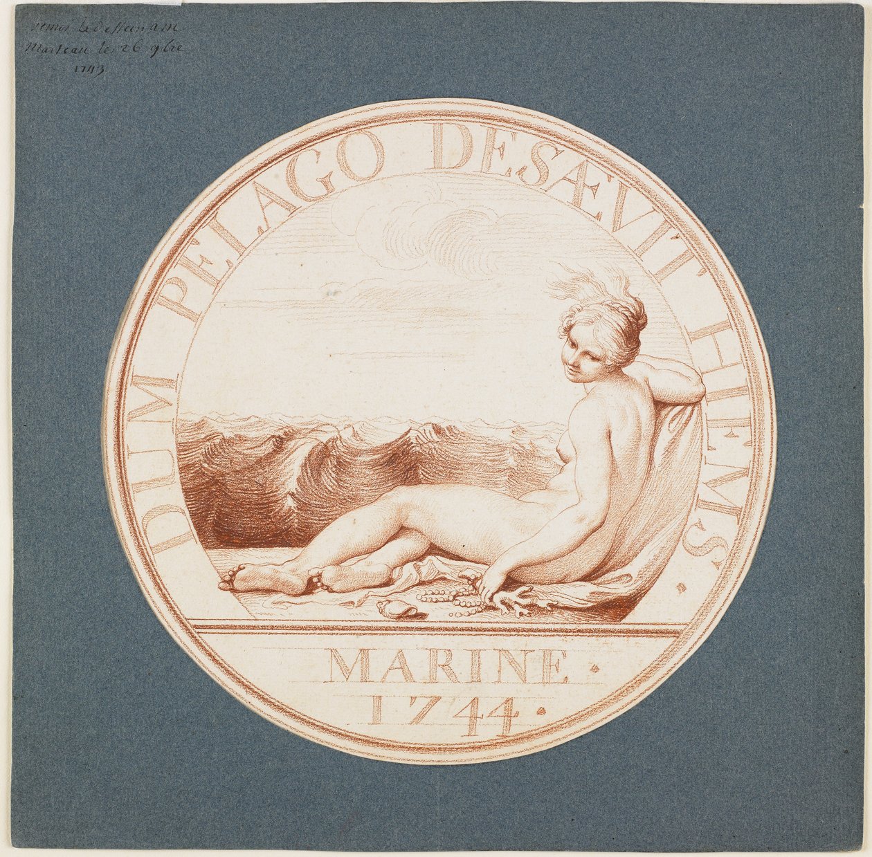 Allegoria marina, c. 1743 (gesso rosso) da Edmé Bouchardon