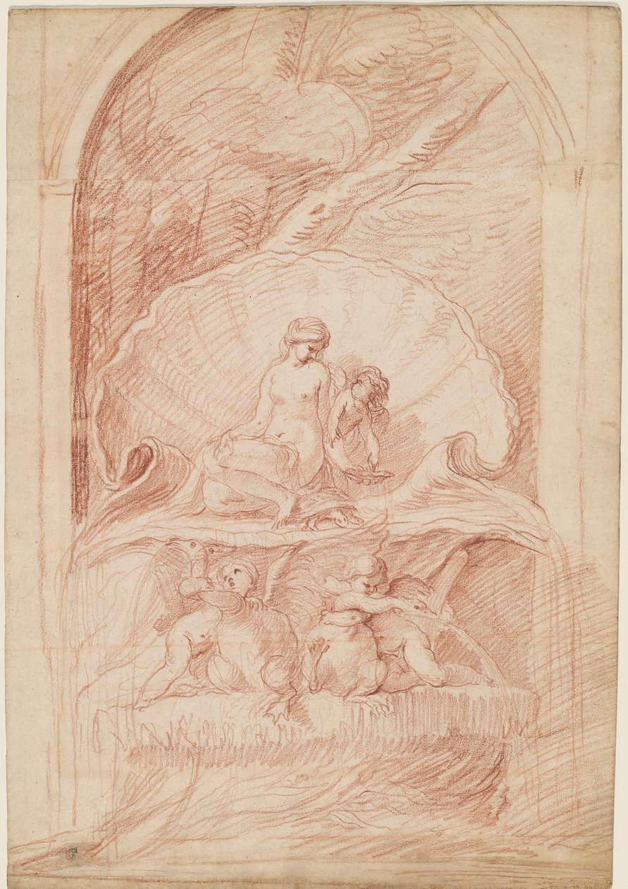 Fontana Rocaille con Venere, Amorini e cigni da Edmé Bouchardon