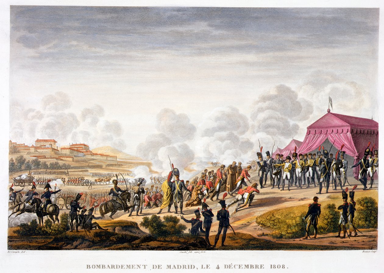 Il bombardamento di Madrid, Spagna, 4 dicembre 1808 da Edme Bovinet