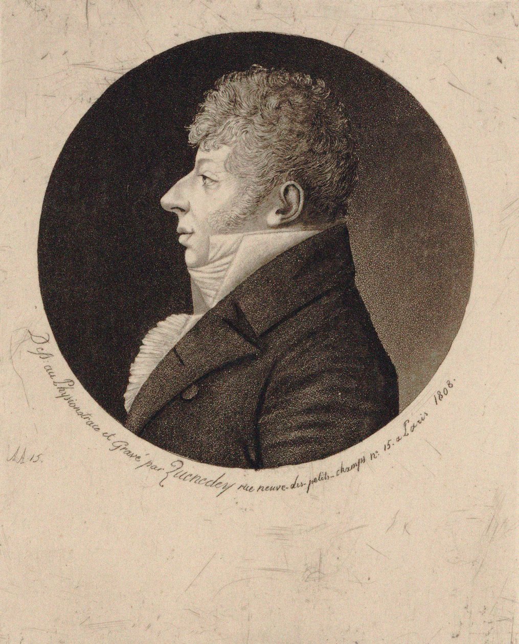 Ritratto del violinista e compositore Jean Nicolas Auguste Kreutzer, 1808 da Edme Quenedey