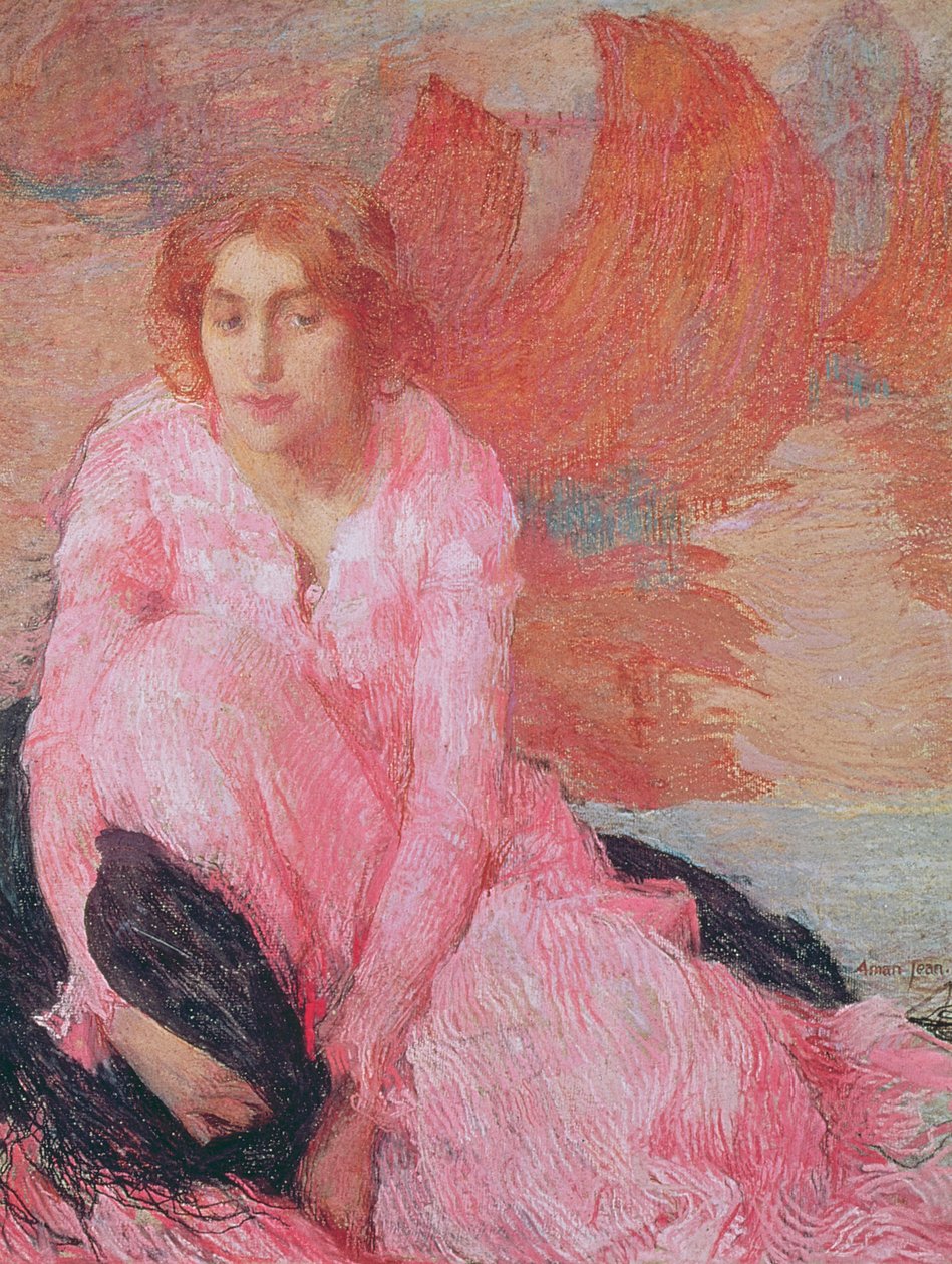 Dama in Rosa da Edmond François Aman Jean
