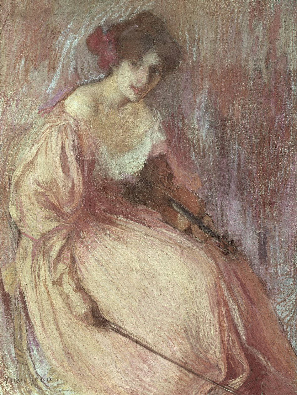 Il giovane violinista da Edmond François Aman Jean