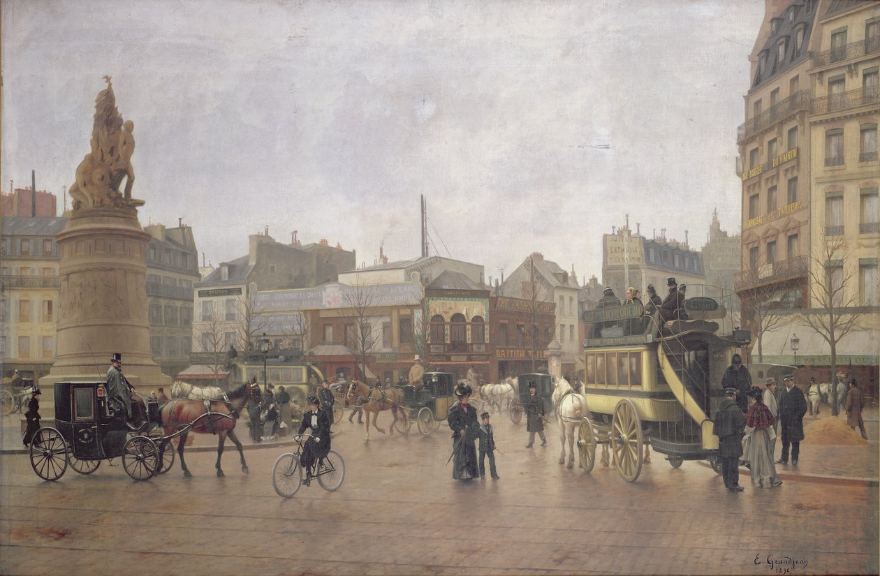 La Place Clichy, Parigi, 1896 da Edmond Georges Grandjean
