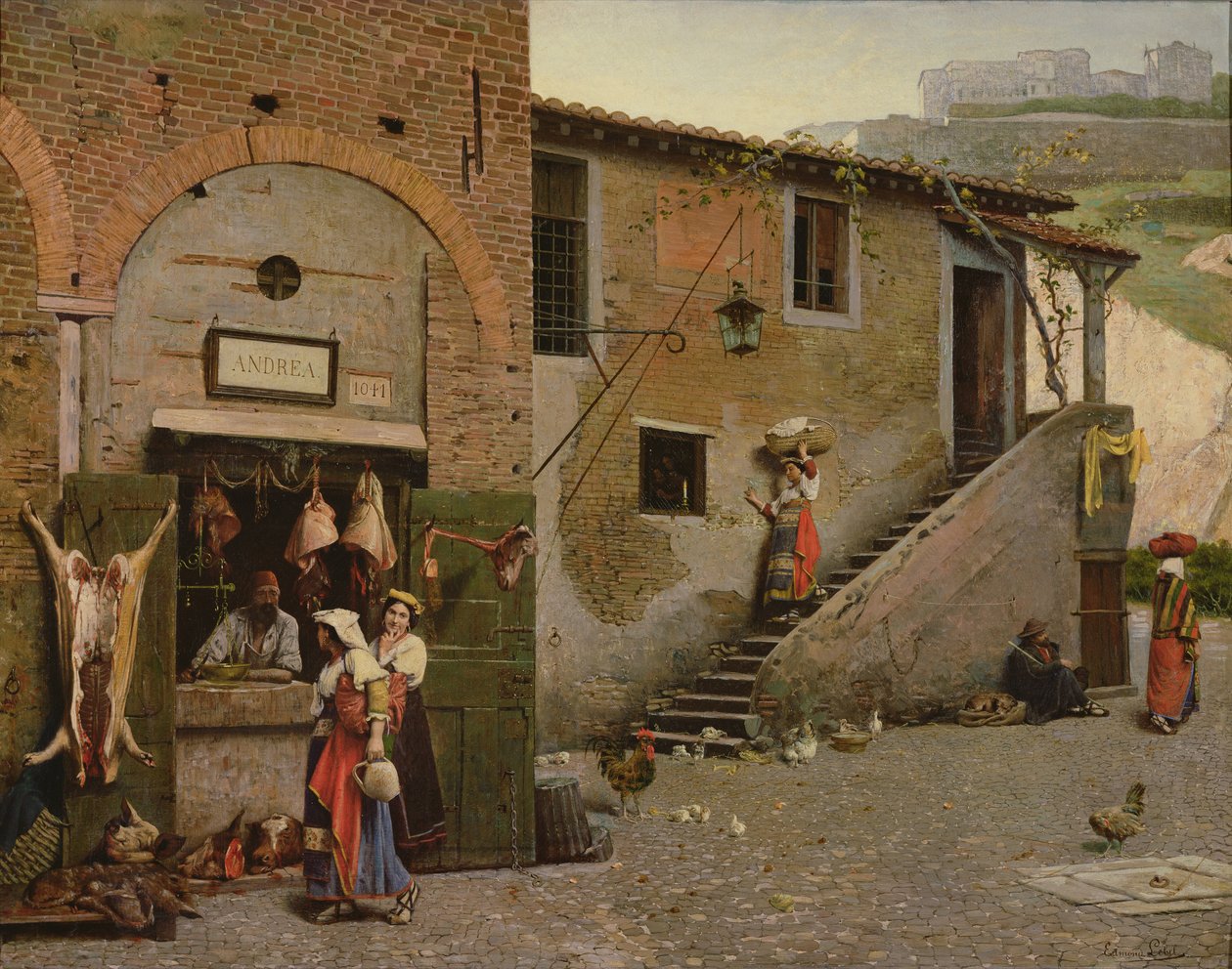 Un macellaio di Trastevere, Roma da Edmond Lebel