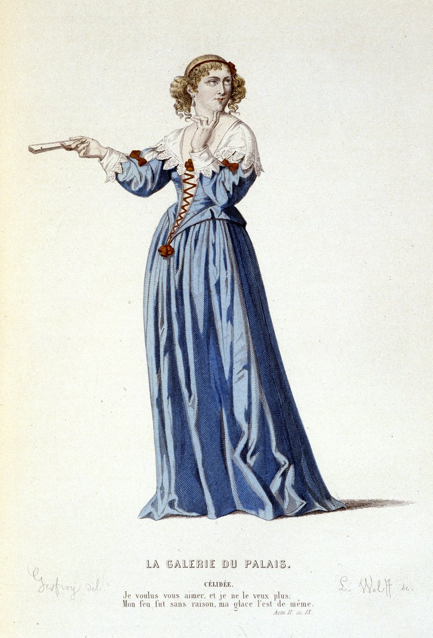 Il personaggio di Celidee nella commedia La galerie du palais ou l