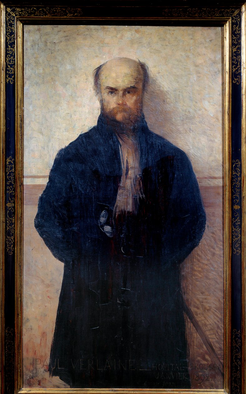Ritratto di Paul Verlaine da Edmond François Aman Jean