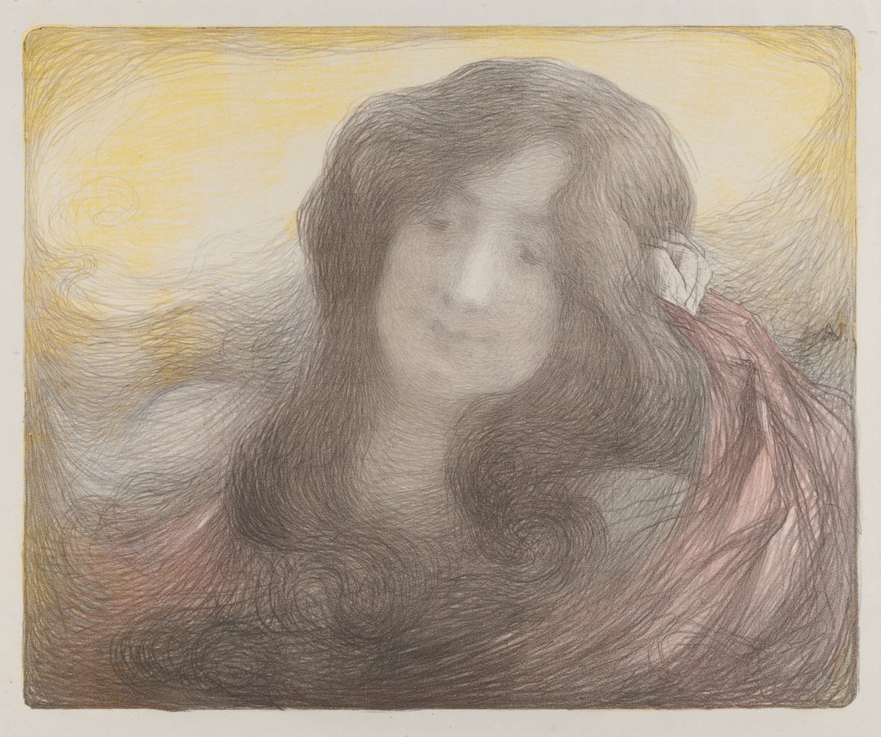 Ragazza con i capelli lunghi, c. 1898 da Edmond François Aman Jean