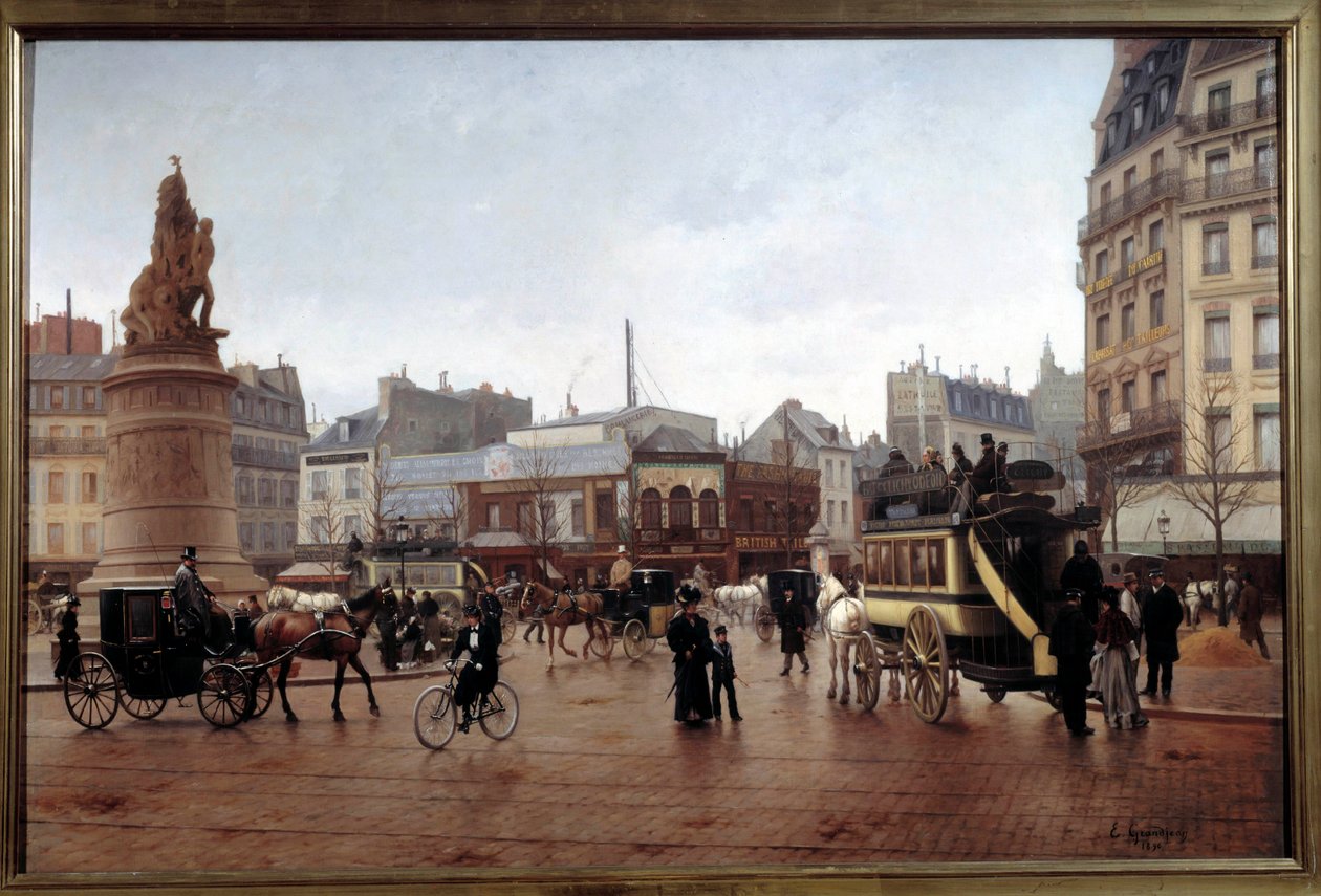 Veduta di Place Clichy nel 1896 da Edmond Georges Grandjean
