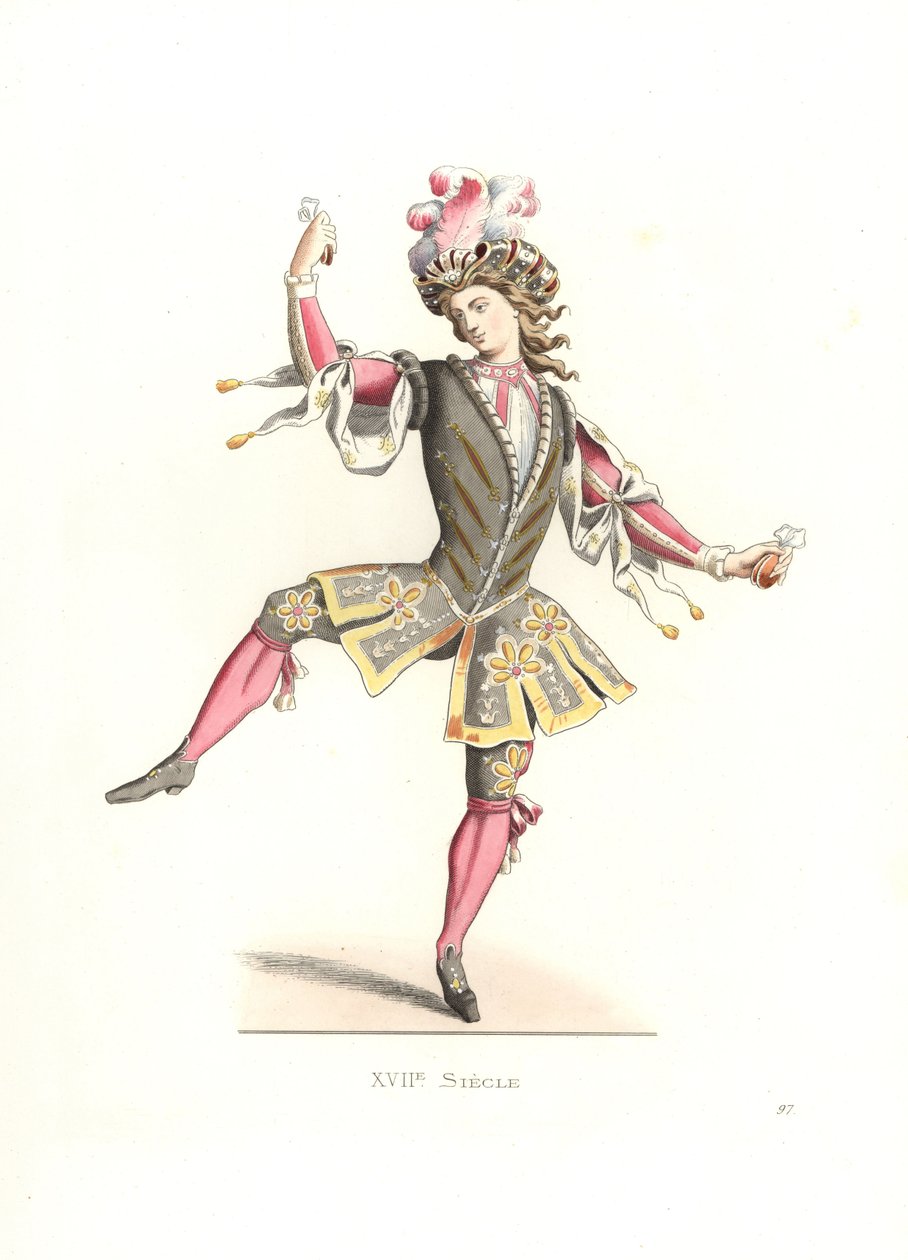 Uomo francese in costume da balletto da Edmond Lechevallier Chevignard