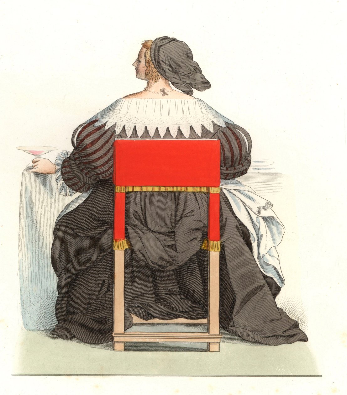 Donna francese XVII secolo, da un