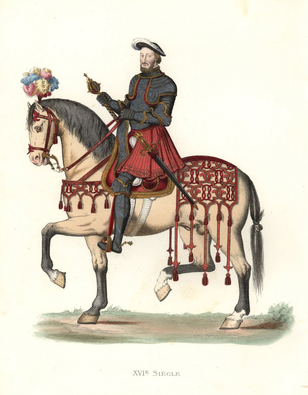 Re Francesco I di Francia (1494-1547) da Edmond Lechevallier-Chevignard