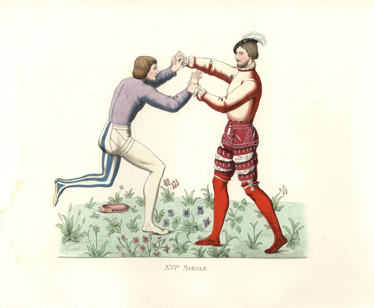 Lottatori francesi da Edmond Lechevallier Chevignard