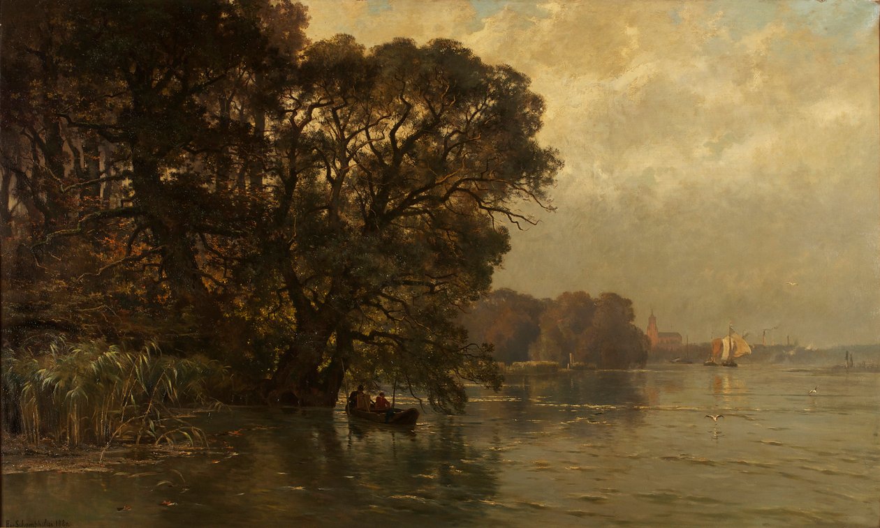 La Schelda a Wetteren (Belgio) da Edmond de Schampheleer