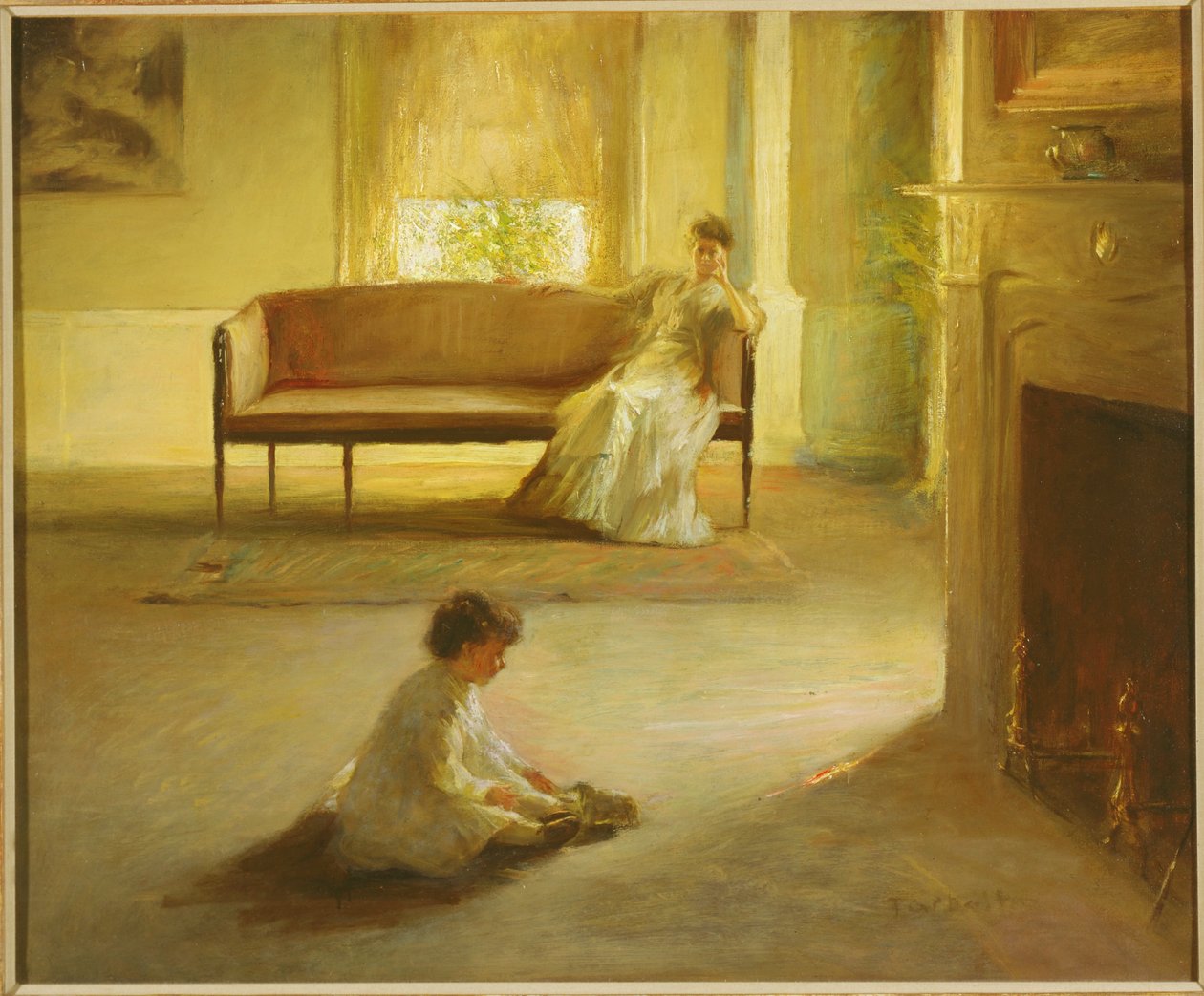 Interno con madre e bambino da Edmund Charles Tarbell