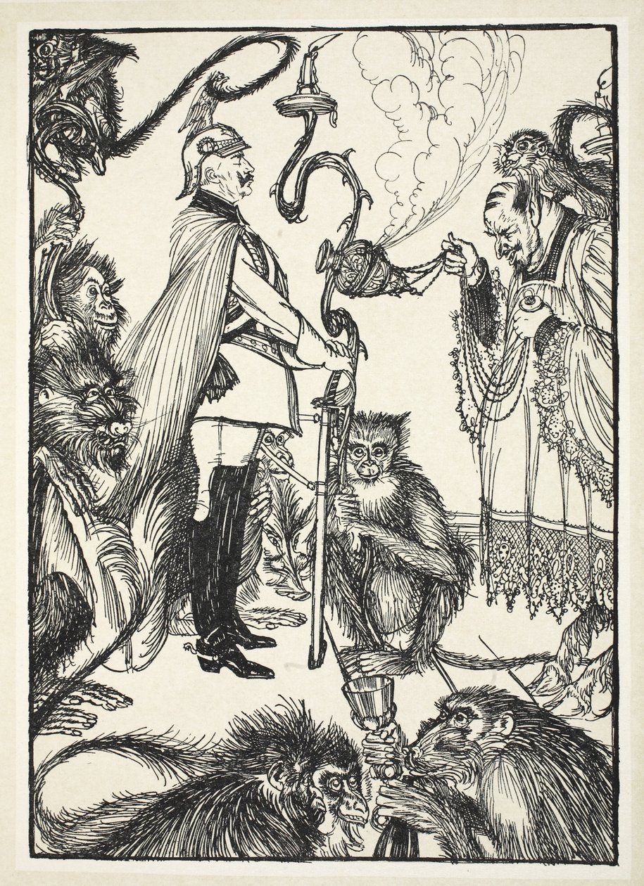 La Messa Nera n. 1 (Il Celebrante e il Maestro delle Cerimonie), illustrazione da 